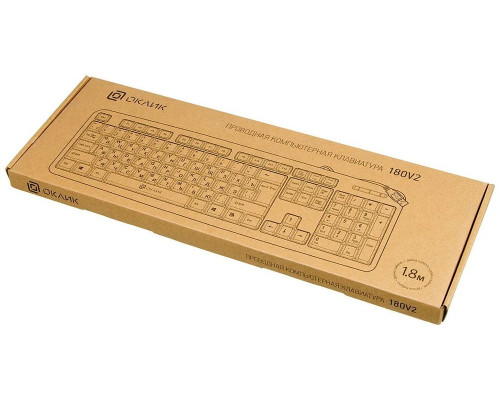 Клавиатура OKLICK 180V2 черный USB Клавиатура OKLICK 180V2 черный USB