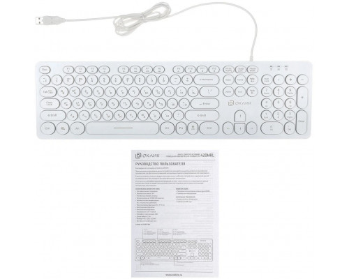 Клавиатура OKLICK 420MRL белый Клавиатура OKLICK 420MRL белый
