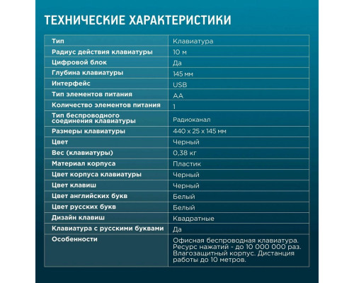Клавиатура OKLICK 95KW черный Клавиатура OKLICK 95KW черный