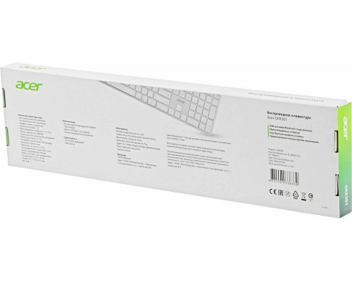 Клавиатура ACER OKR301 белый/серебристый Клавиатура ACER OKR301 белый/серебристый