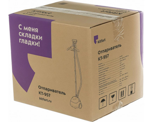 Отпариватель KITFORT КТ-957 белый/бирюзовый Отпариватель KITFORT КТ-957 белый/бирюзовый