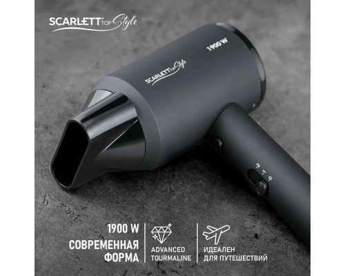 Фен SCARLETT SC-HD70I37 черный Фен SCARLETT SC-HD70I37 черный