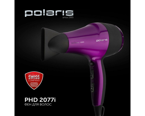 Фен POLARIS PHD 2077i фиолетово-черный