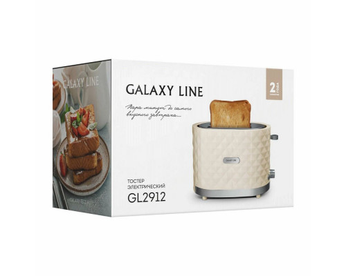 Тостер GALAXY LINE GL 2912 бежевый Тостер GALAXY LINE GL 2912 бежевый