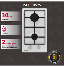 Варочная поверхность KRONA PARTITA 30 WH белый