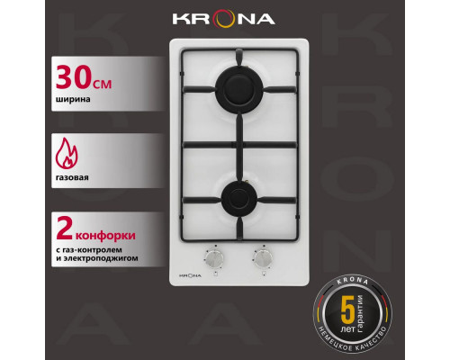 Варочная поверхность KRONA PARTITA 30 WH белый