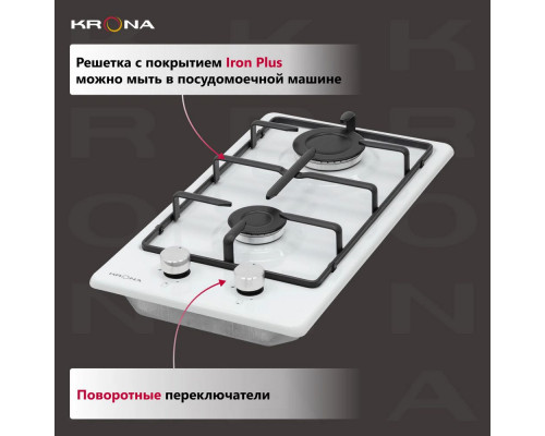 Варочная поверхность KRONA PARTITA 30 WH белый