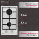Варочная поверхность KRONA PARTITA 30 WH белый