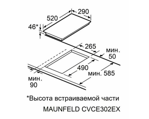 Варочная поверхность MAUNFELD CVCE302EXBK Варочная поверхность MAUNFELD CVCE302EXBK