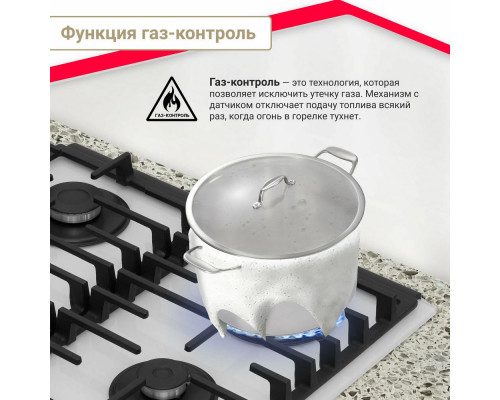 Варочная поверхность SIMFER H60H41С570 Белое стекло Варочная поверхность SIMFER H60H41С570 Белое стекло