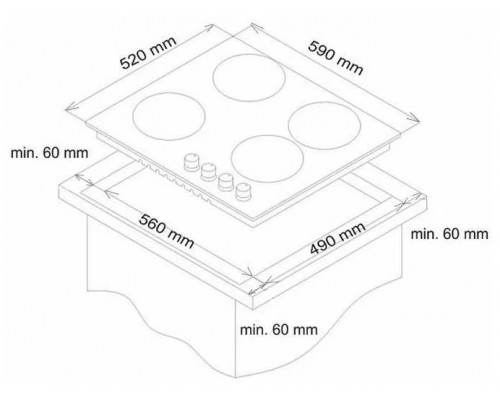 Варочная поверхность SIMFER H60V41M516 нерж Варочная поверхность SIMFER H60V41M516 нерж