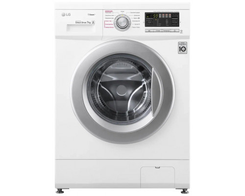Стиральная машина LG F1296HDS1 белый/серебро Стиральная машина LG F1296HDS1 белый/серебро