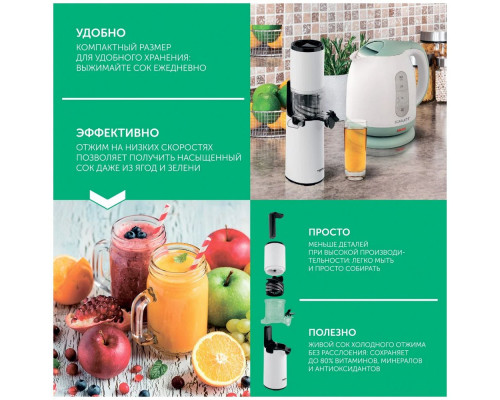 Соковыжималка SCARLETT SC-JE50S59 белый Соковыжималка SCARLETT SC-JE50S59 белый