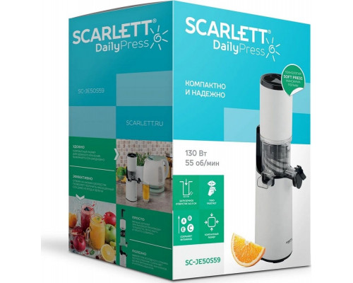 Соковыжималка SCARLETT SC-JE50S59 белый Соковыжималка SCARLETT SC-JE50S59 белый