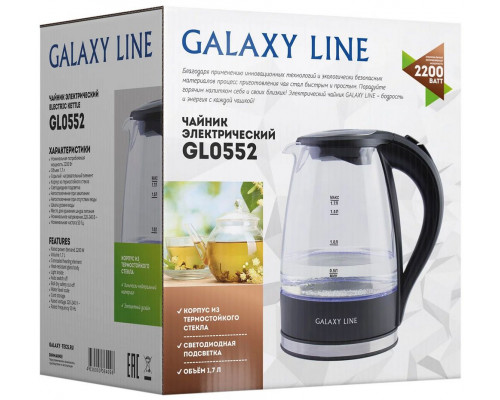 Чайник GALAXY GL 0552 черный/нерж Чайник GALAXY GL 0552 черный/нерж