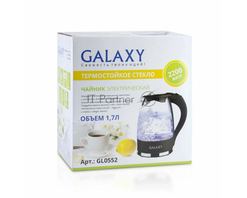 Чайник GALAXY GL 0552 черный/нерж Чайник GALAXY GL 0552 черный/нерж