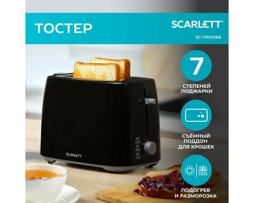 Тостер SCARLETT SC-TM11068 черный Тостер SCARLETT SC-TM11068 черный