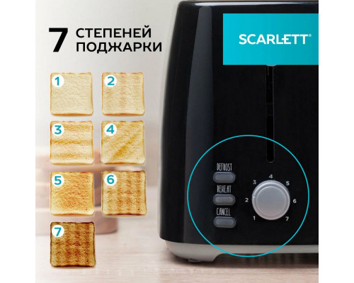 Тостер SCARLETT SC-TM11068 черный Тостер SCARLETT SC-TM11068 черный