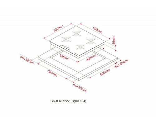 Варочная поверхность Kuppersberg ICI 604 черный Варочная поверхность Kuppersberg ICI 604 черный