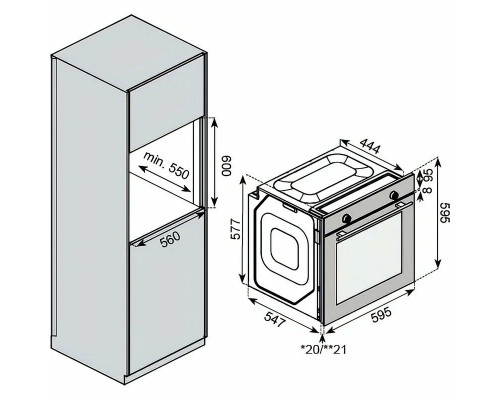 Духовой шкаф KUPPERSBERG HF 609 BX черный/нержавеющая сталь