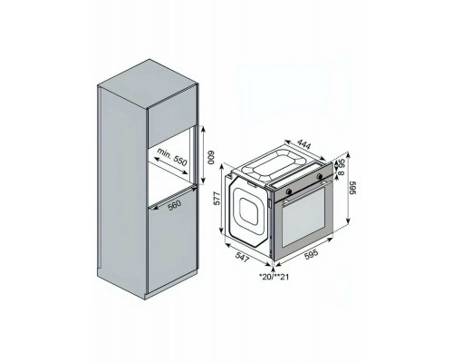 Духовой шкаф Kuppersberg HF 608 BX черный/нерж. сталь Духовой шкаф Kuppersberg HF 608 BX черный/нерж. сталь