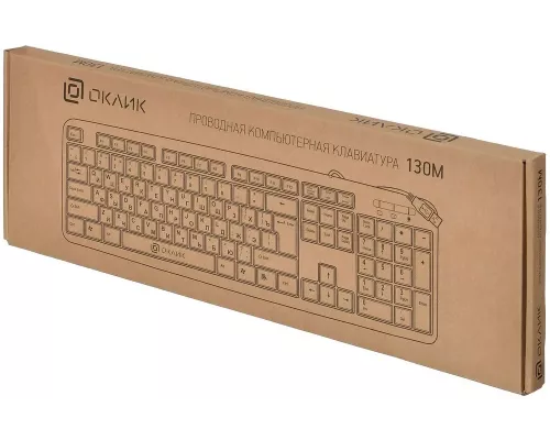 Клавиатура OKLICK 130M черный USB
