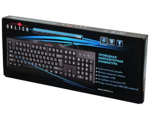 Клавиатура OKLICK 170M черный