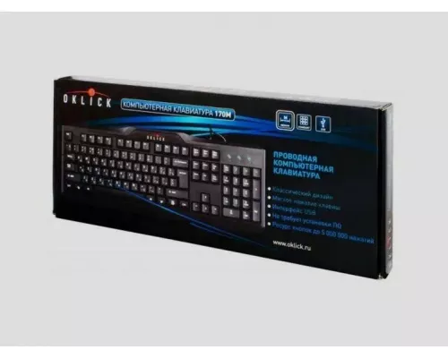 Клавиатура OKLICK 170M черный
