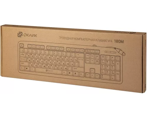 Клавиатура OKLICK 180M черный USB