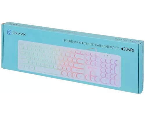 Клавиатура OKLICK 420MRL белый
