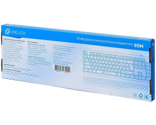 Клавиатура OKLICK 90M черный