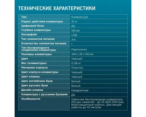 Клавиатура OKLICK 95KW черный