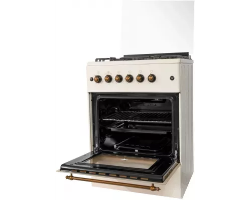 Кухонная плита SMILE SM6GR120 бежевый ретро