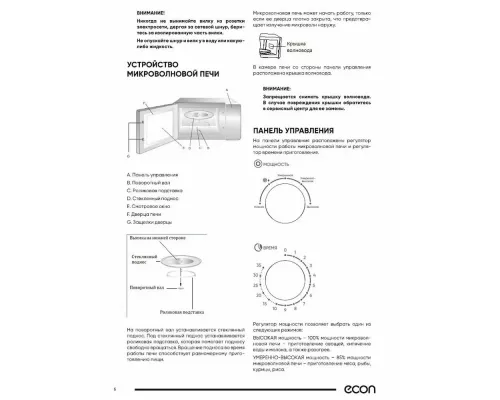 Микроволновая печь ECON ECO-2040M черный