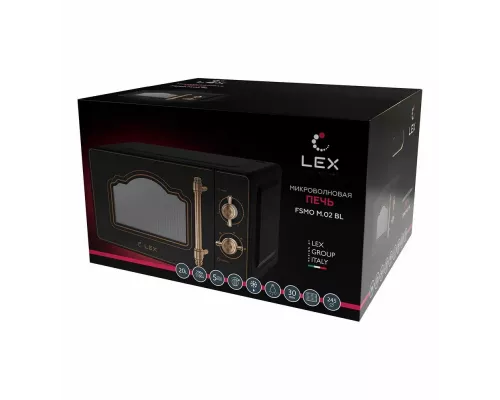 Микроволновая печь LEX FSMOM.02BL черный ретро