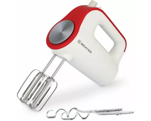 Миксер BRAYER BR1307 белый/красный
