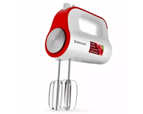 Миксер BRAYER BR1307 белый/красный