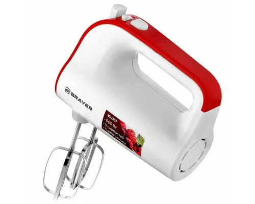 Миксер BRAYER BR1307 белый/красный