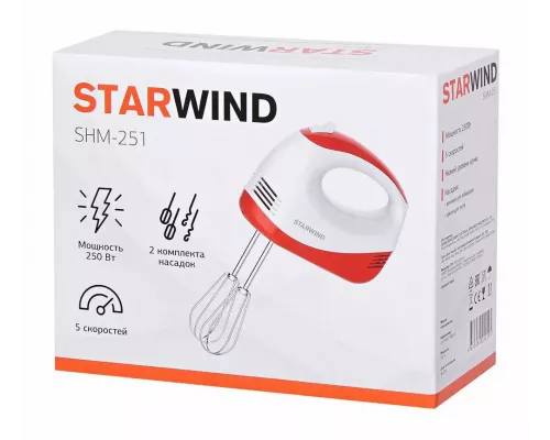Миксер STARWIND SHM-251 белый/коралловый