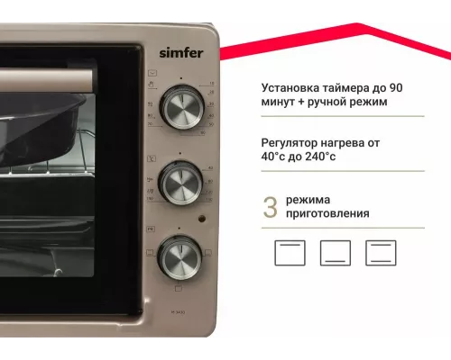 Мини-печь SIMFER M3430 розовый