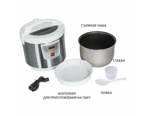 Мультиварка SUPRA MCS-4114 серебристый/белый