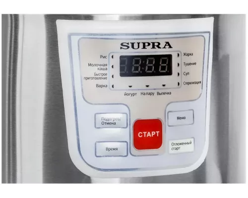 Мультиварка SUPRA MCS-4115 серебристый/белый