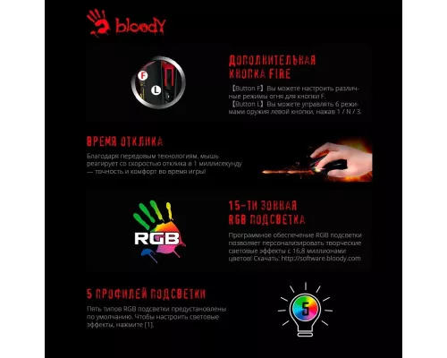 Мышь A4Tech Bloody J90s черный