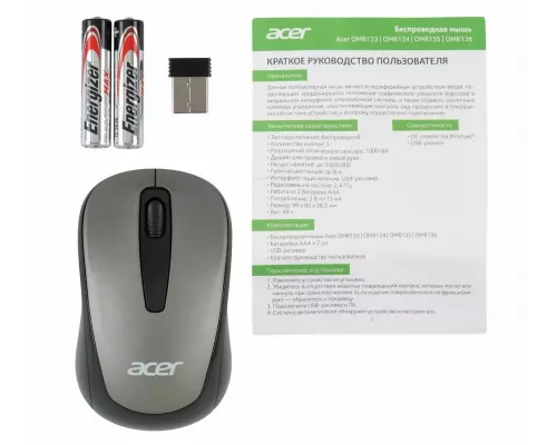 Мышь ACER OMR134 серый