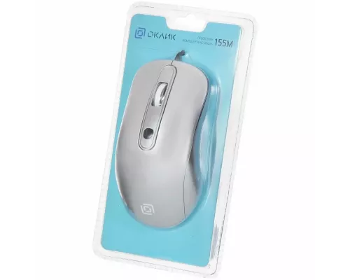 Мышь OKLICK 155M серебристый