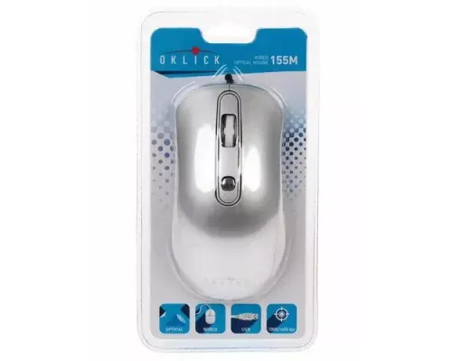 Мышь OKLICK 155M серебристый