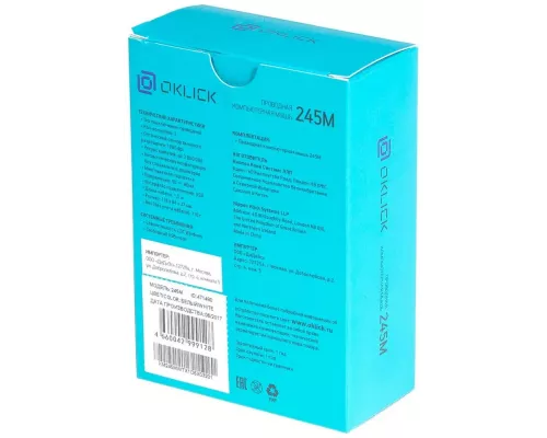 Мышь OKLICK 245M белый