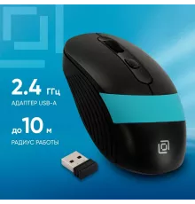 Мышь OKLICK 310MW черный/синий