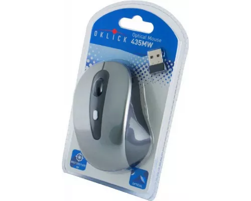 Мышь OKLICK 435MW серый/черный