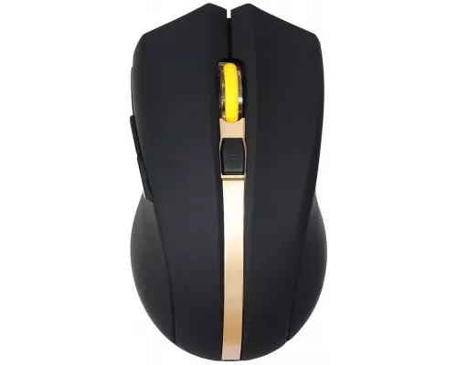 Мышь OKLICK 495MW черный/золотистый